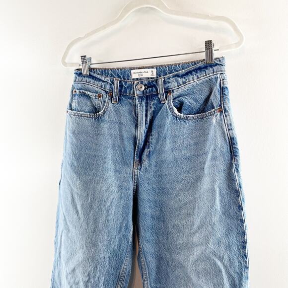 Abercrombie & Fitch High Waisted Denim Loose Jeans Blue 28 / 6 Petite - Picture 5 of 9